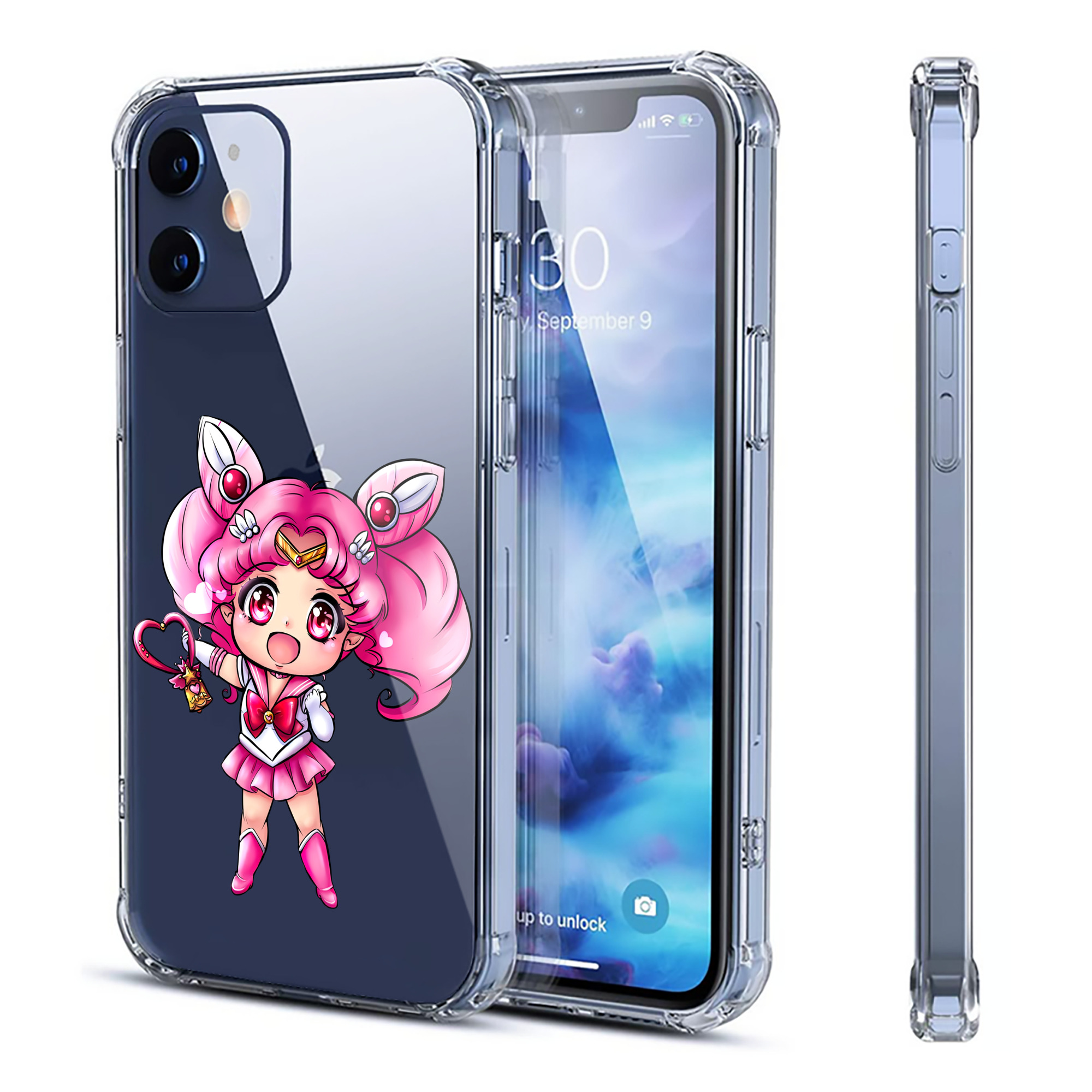（画像用） 美少女戦士セーラームーン ちびうさ Sailor Moon Chibiusa Tsukino Usagi Small Lady Serenity 【iPhone 12シリーズ対応】透明スマホケース（クリアソフトケース）